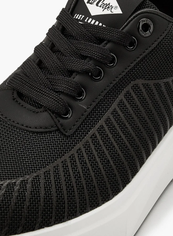 لي كوبر Men's Striped Lace-Up Sneakers