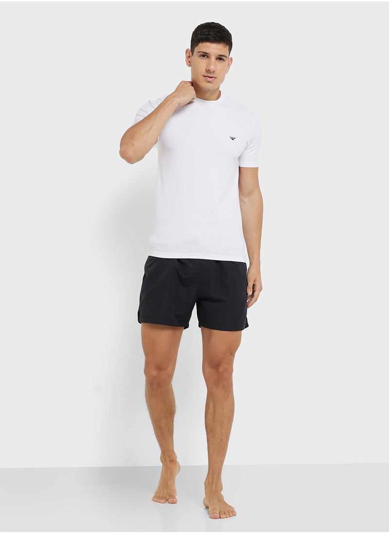 EMPORIO ARMANI Beachwear Logo  Drawstring Shorts  - Image 2