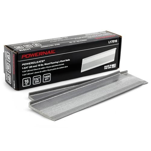 Powernail L17516 16 Gauge 1-3/4 Inch Length L-Cleat Nails for Hardwood Flooring (Box of 1000) - Image 1