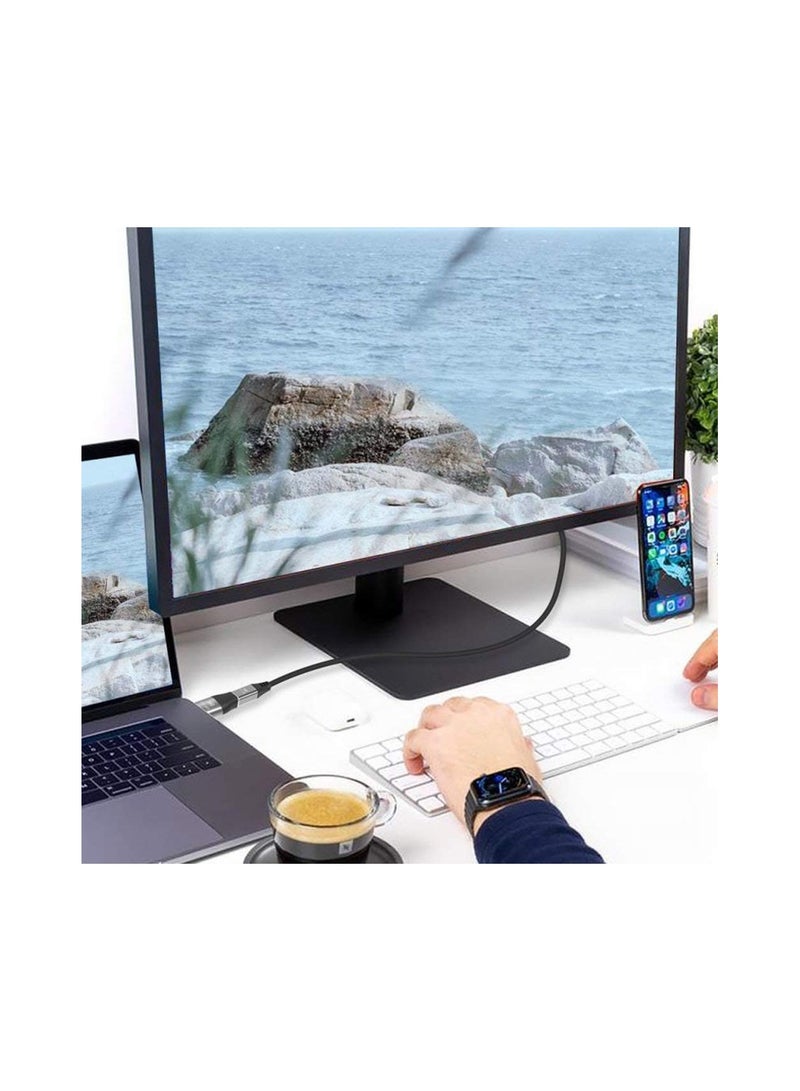 SYOSI محول Mini DP أنثوي إلى DisplayPort ذكري 8K بطول 5 سم، 8K(7680x4320)@60Hz 4K@144Hz DisplayPort 1.4 نقل ثنائي الاتجاه كابل DisplayPort إلى Mini DisplayPort 8K (عبوة 2) - Image 4