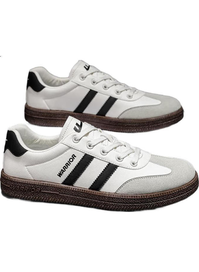 Pull Back أحذية كانفاس للرجال من ووريور أسلوب جديد متعدد الاستخدامات مريحة أحذية رجال بيضاء رمادية سوداء مقاس 41 - Image 1