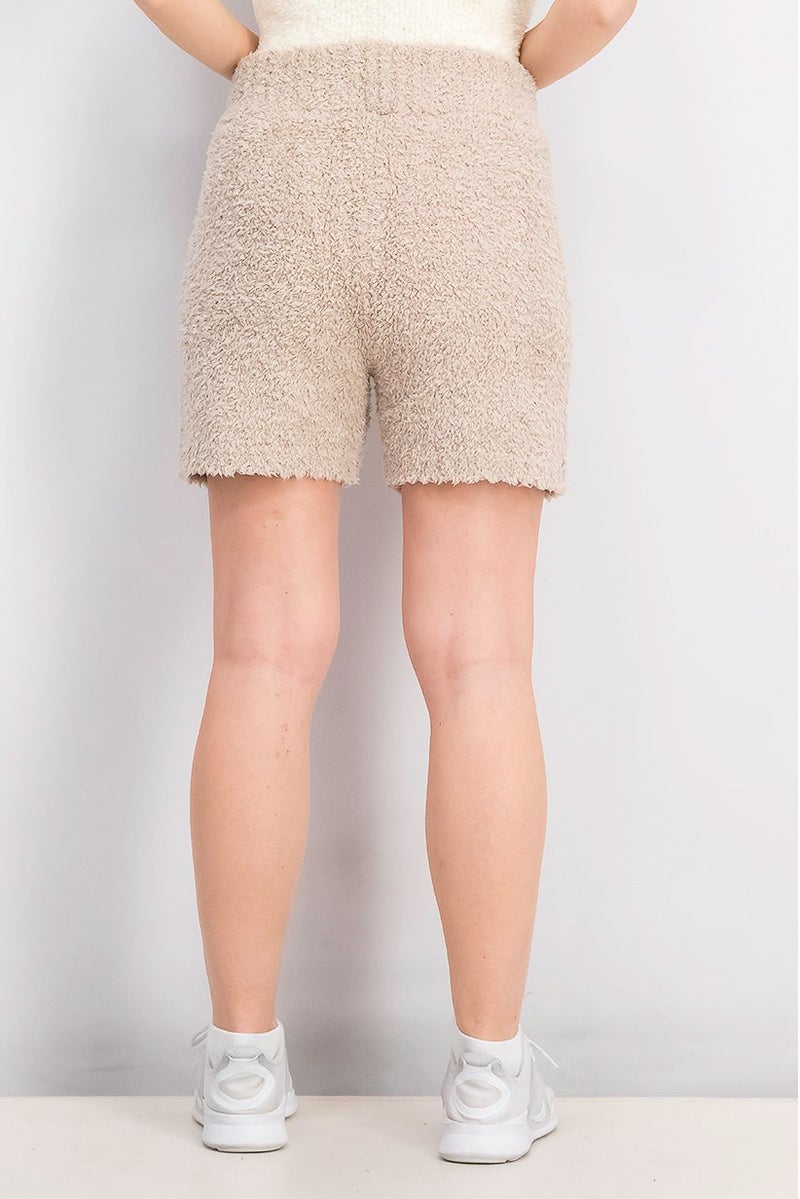 XOXO Women Pull On Textured Shorts, Coffee Milk - Image 2