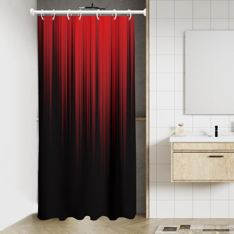 AAtter ATTER RED and Black Shower Starta Ombre Mens Gothic Abstract Boho Beals Bright Stall Small Single Single Single Bingle Sing - Image 1