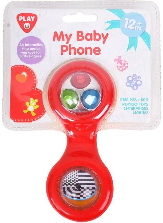 PLAYGO My Baby Phone Toy - Colorful Interactive Toy With Lights & Sounds | Encourages Early Learning & Cognitive Development | Shapes, Numbers & Sensory Fun  - Image 1