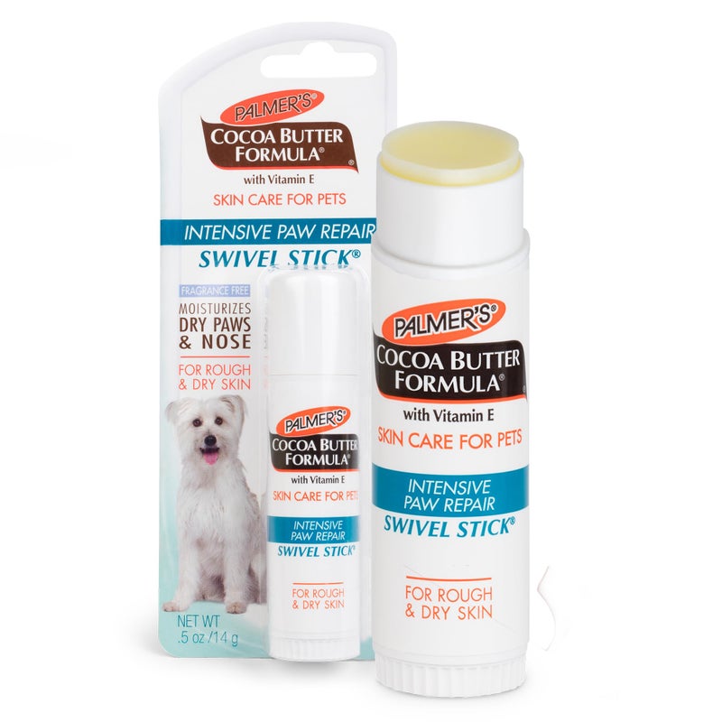 Palmer's Cocoa Butter Fragrance Free Intensive Paw Repair Swivel Stick for Dogs Cocoa Butter Paw Balm with Vitamin E, Peppermint Oil, and Shea Butter for Rough & Dry Pads for Dogs -0.5 oz - Image 1