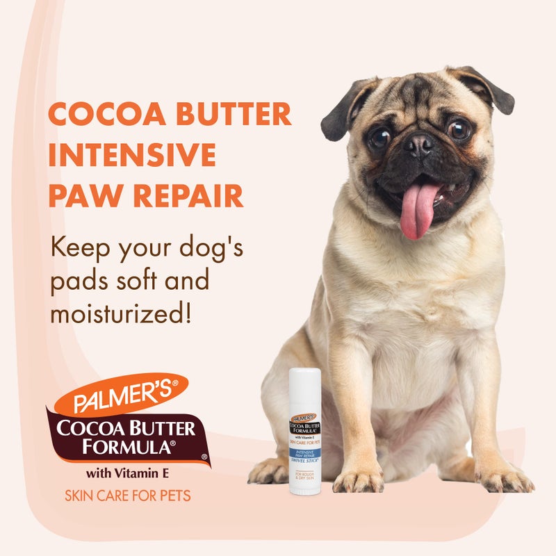 Palmer's Cocoa Butter Fragrance Free Intensive Paw Repair Swivel Stick for Dogs Cocoa Butter Paw Balm with Vitamin E, Peppermint Oil, and Shea Butter for Rough & Dry Pads for Dogs -0.5 oz - Image 2