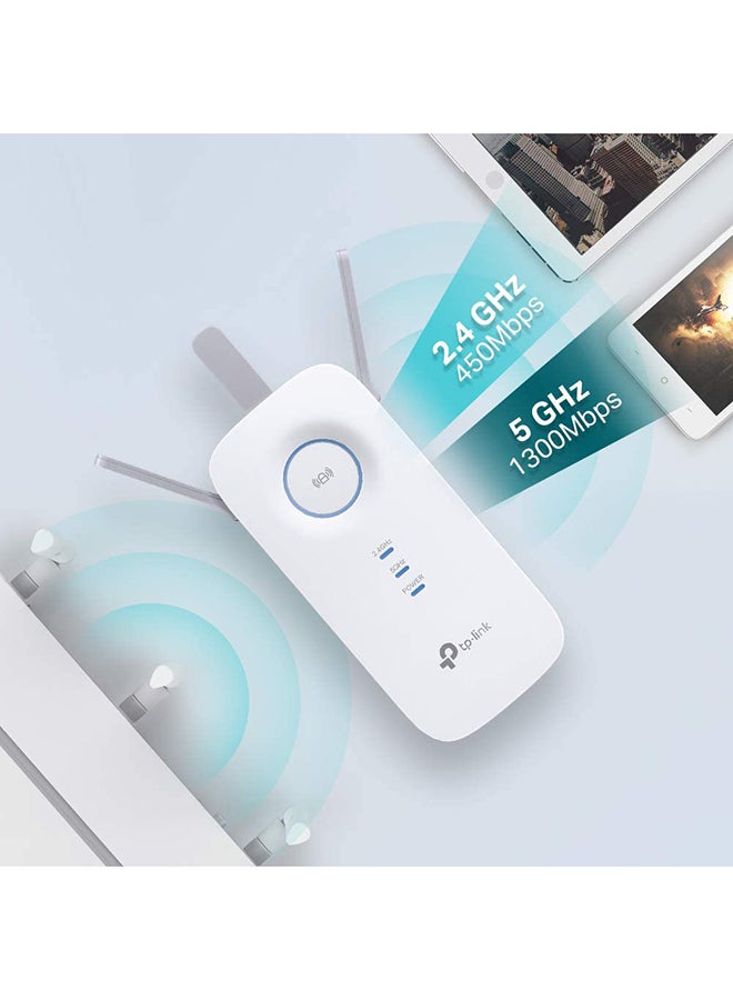 TP LINK AC1750 RE450 WiFi Extender - White