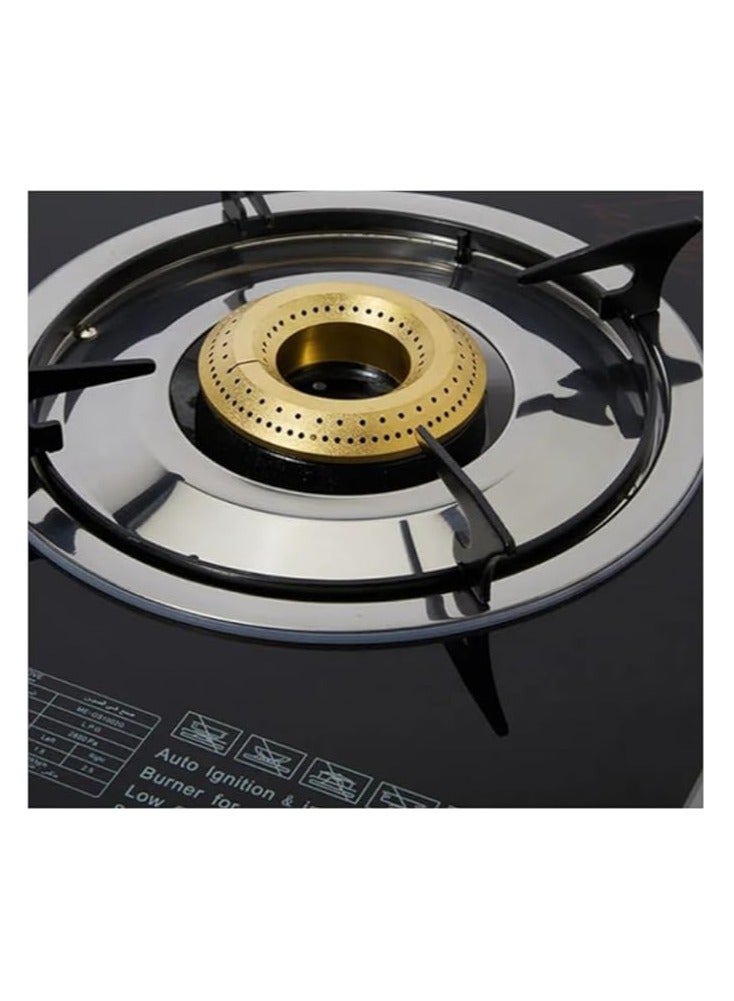 MEBASHI Single Burner Gas Stove | Red Tempered Glass with Heavy Cast Iron Burner, Auto Ignition & Italian Technology (ME-GS1004G1) - Image 2