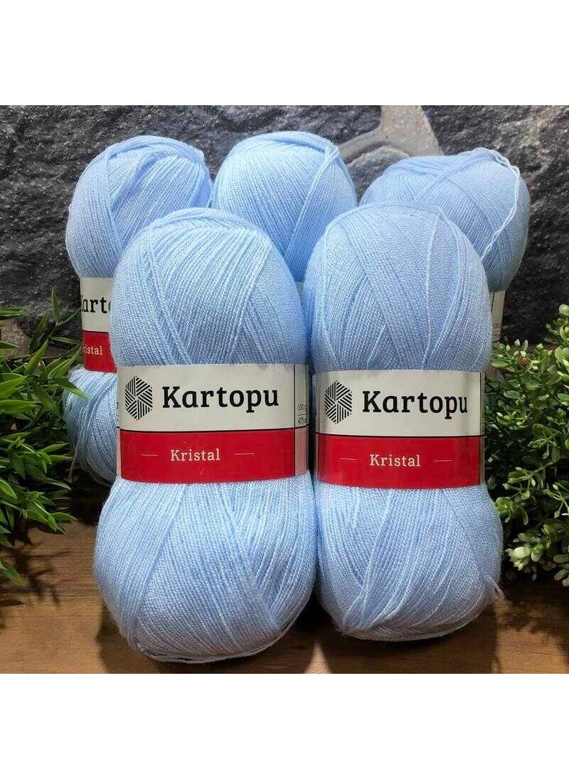 Kristal K1543 5 Pieces Fiber Yarn Hand Knitting Yarn Light Blue - pzsku/Z81E23389ABFBA412ED41Z/45/_/1730621660/76d722eb-2000-4618-a50f-ebd4ed5f50fa