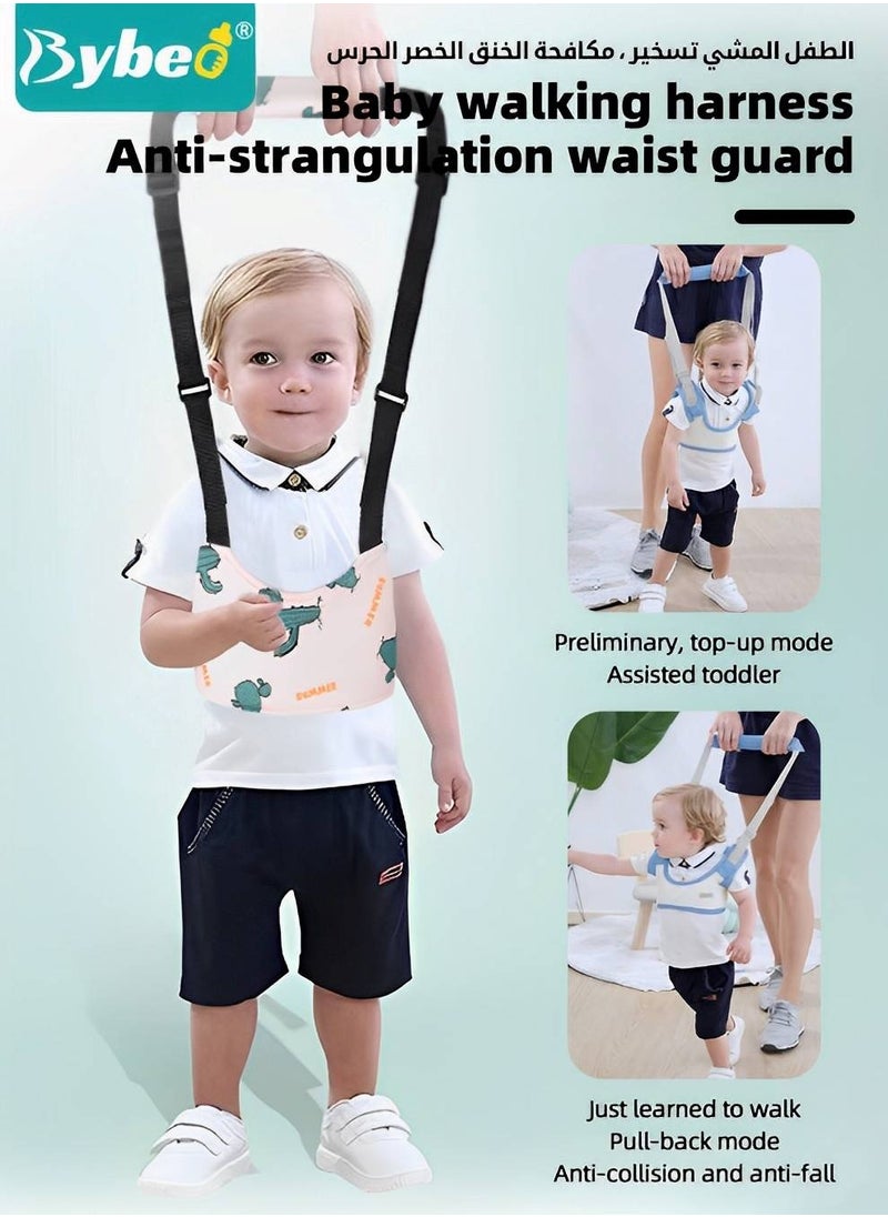Bybeo - 2 PCS Baby Wrap Carrier And Baby Walking Harness, Front Facing/Back Infant Carriers for Newborn to Toddler 0-15kg, Multifunctional Baby Walker Assistant Belt One Size Fits All - Image 1