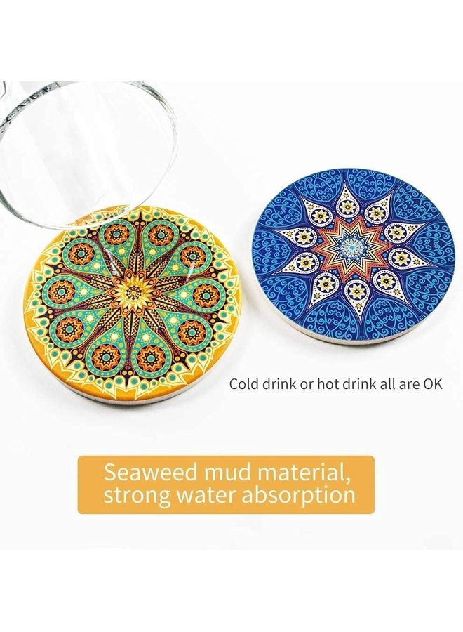 Loquat 6-Piece Ceramic Cup Holder Place Mats Multicolour - Image 3