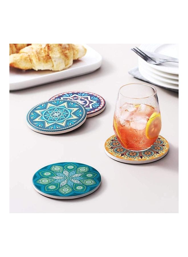 Loquat 6-Piece Ceramic Cup Holder Place Mats Multicolour - Image 2