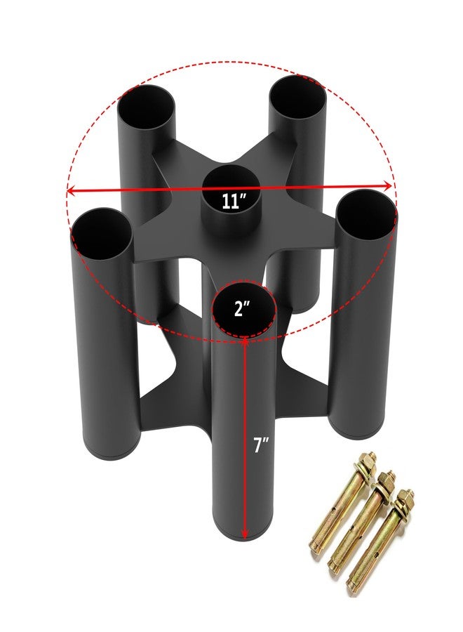 Tamisom Barbell Rack Stand Vertical Olympic Bar Storage Rack 6 Bars Storage Rack for 2-inch Olympic Bars Dumbbell Handles Triceps Bars Curl Bars - Image 2