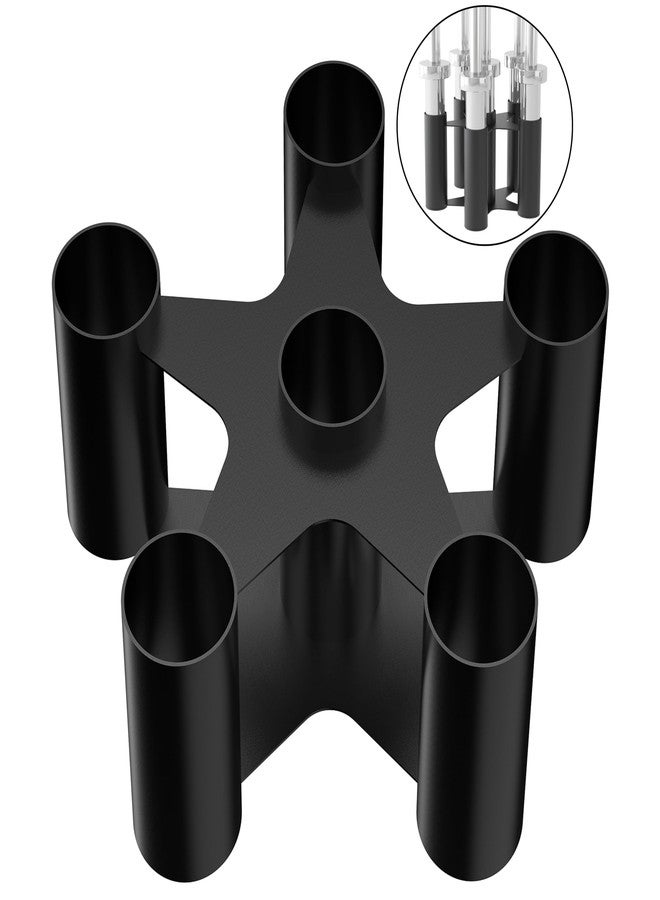 Tamisom Barbell Rack Stand Vertical Olympic Bar Storage Rack 6 Bars Storage Rack for 2-inch Olympic Bars Dumbbell Handles Triceps Bars Curl Bars - Image 1