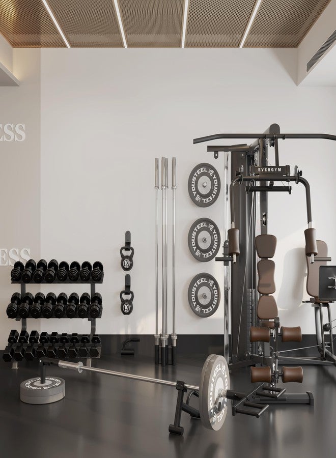 Tamisom Barbell Rack Stand Vertical Olympic Bar Storage Rack 6 Bars Storage Rack for 2-inch Olympic Bars Dumbbell Handles Triceps Bars Curl Bars - Image 3
