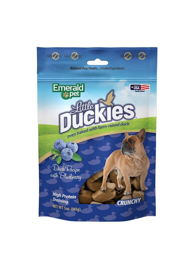 Emerald Pet Little Duckies Crunchy Natural Roasted Duck Dog Treats, Made in USA - Image 1