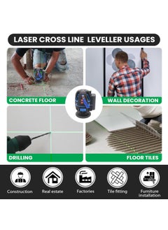Tomahawk TOMAHAWK TLL88 Line laser cross line leveller SelfLevelling IP54 Dustproof 1 mm Accuracy With Rechargeable Batteries Ideal for Construction and Indoor Use  - Image 3