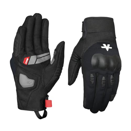 ViaTerra Miller Urban Motorcycle Gloves | Lightweight Breathable Comfort | Touchscreen Ready with Secure Wrist Closure | Ideal for Commute & City Travel (Black, XL) - Image 1