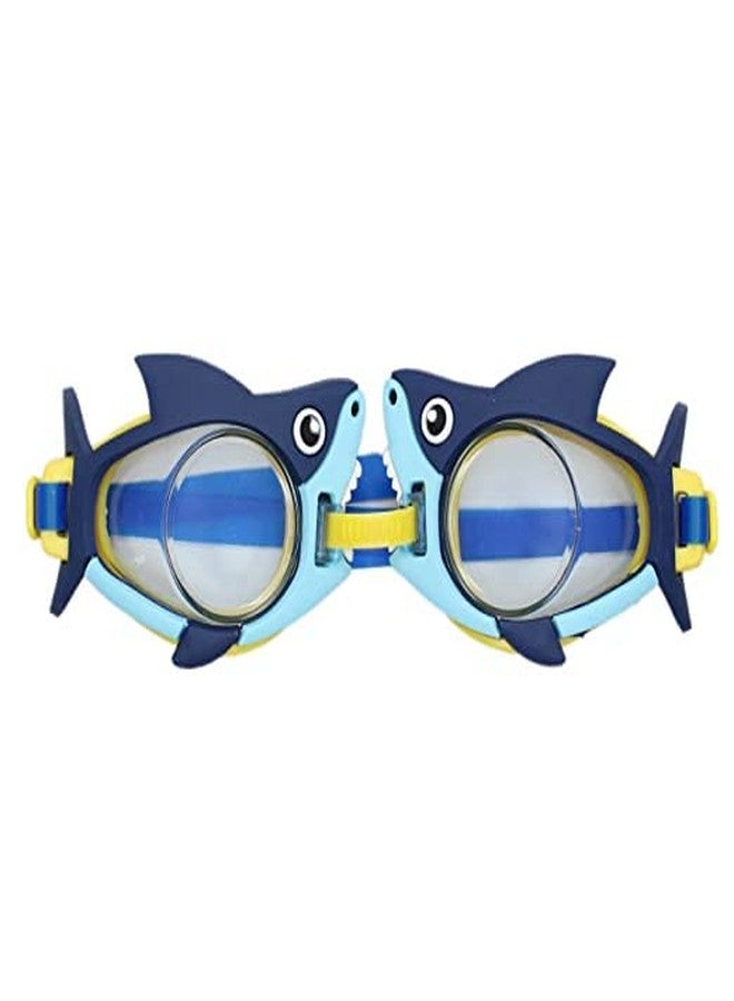 EKAN Cartoon Design Anti Fog UV Protection Swimming Goggles with Cover for Kids Boys and Girls Multicolor - Image 1