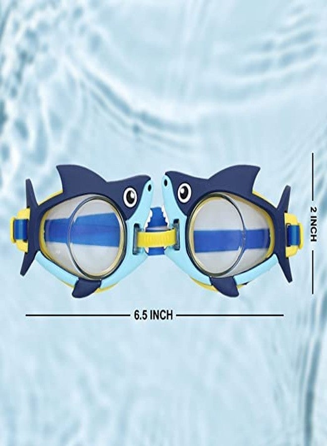 EKAN Cartoon Design Anti Fog UV Protection Swimming Goggles with Cover for Kids Boys and Girls Multicolor - Image 3