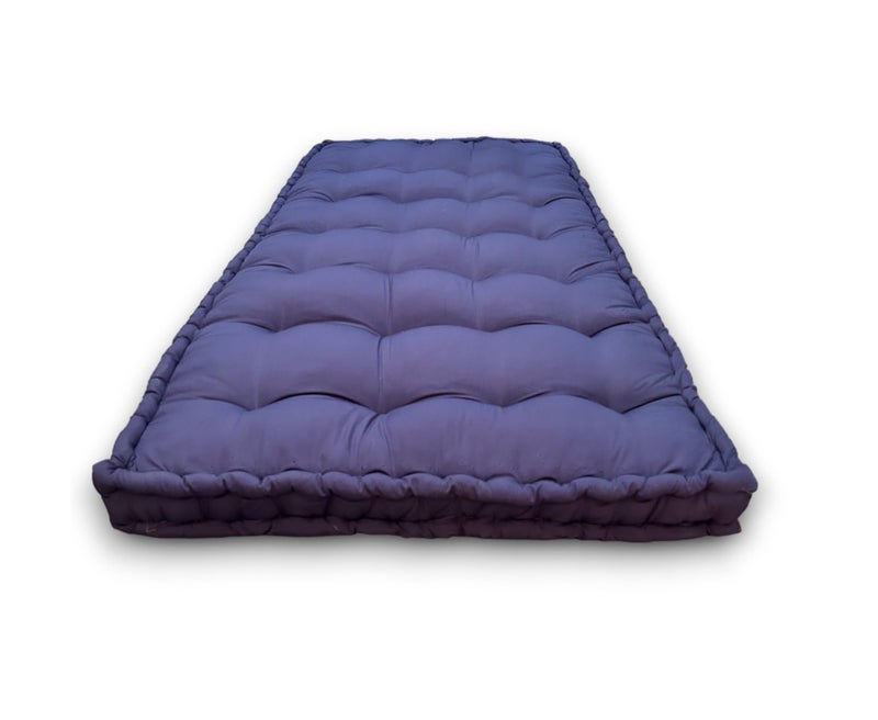 Atootfusion Soft Cotton Floor Box Mattress, 5-Inch Thick, Foldable, Movable Medium Firm, Solid Colored Bed Mattress (Navy Blue, Small Single Bed 30X72X5 Inches) - Image 5