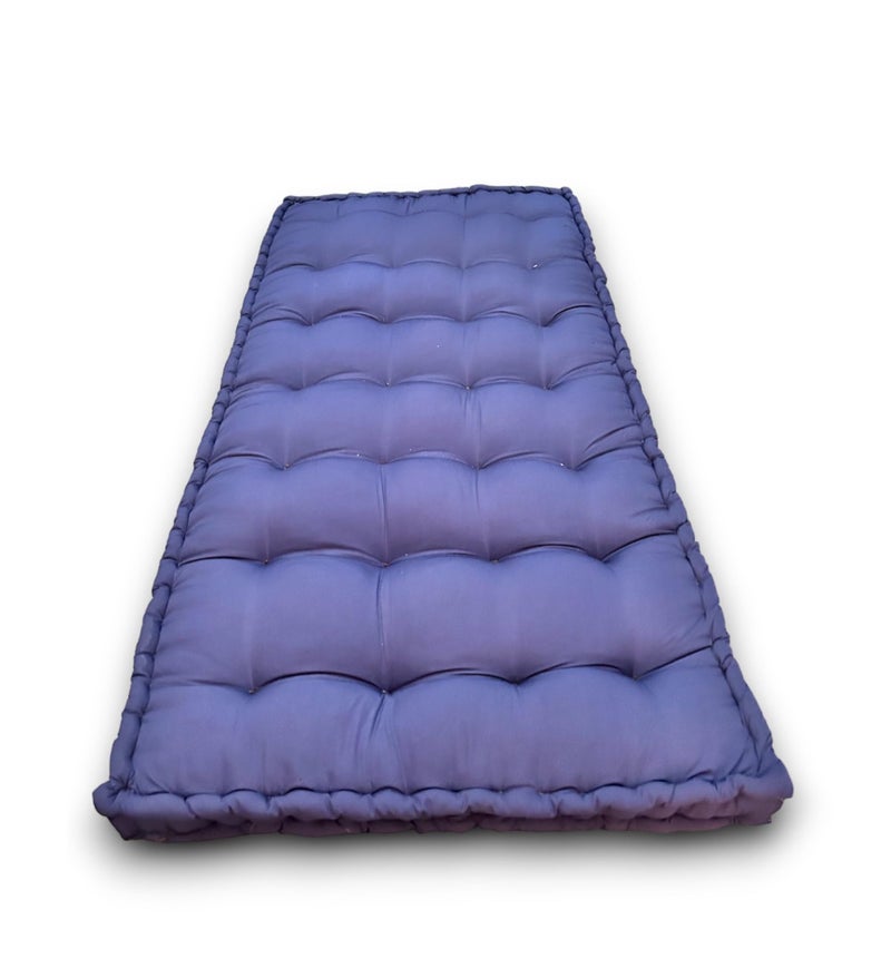 Atootfusion Soft Cotton Floor Box Mattress, 5-Inch Thick, Foldable, Movable Medium Firm, Solid Colored Bed Mattress (Navy Blue, Small Single Bed 30X72X5 Inches) - Image 2