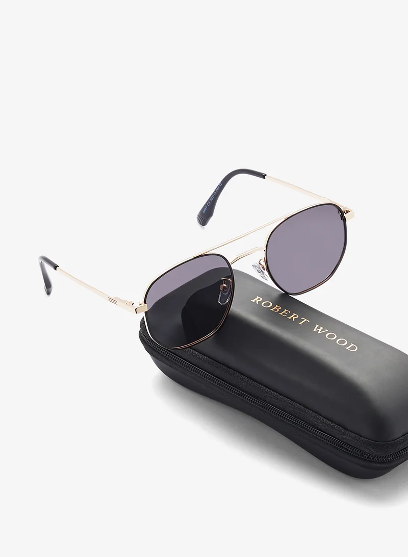 Robert Wood Polarized Lens Square Aviator Sunglasses