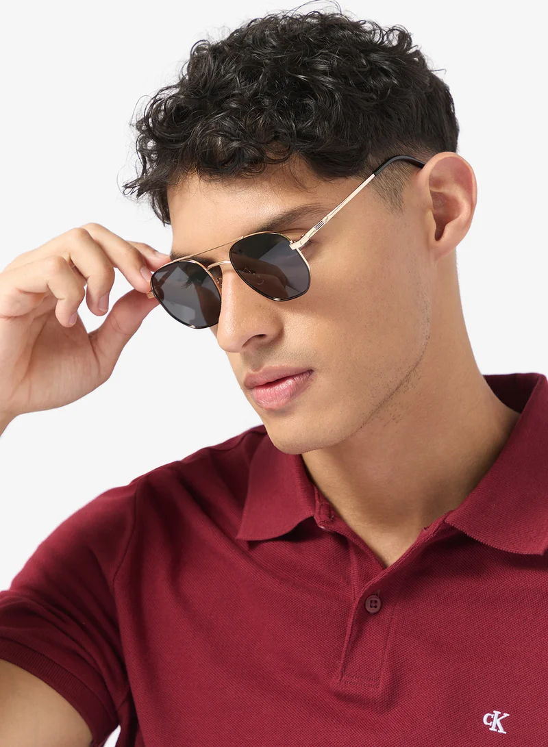 Robert Wood Polarized Lens Square Aviator Sunglasses