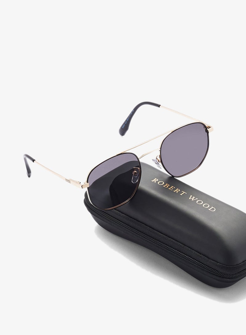 Robert Wood Polarized Lens Square Aviator Sunglasses - Image 4
