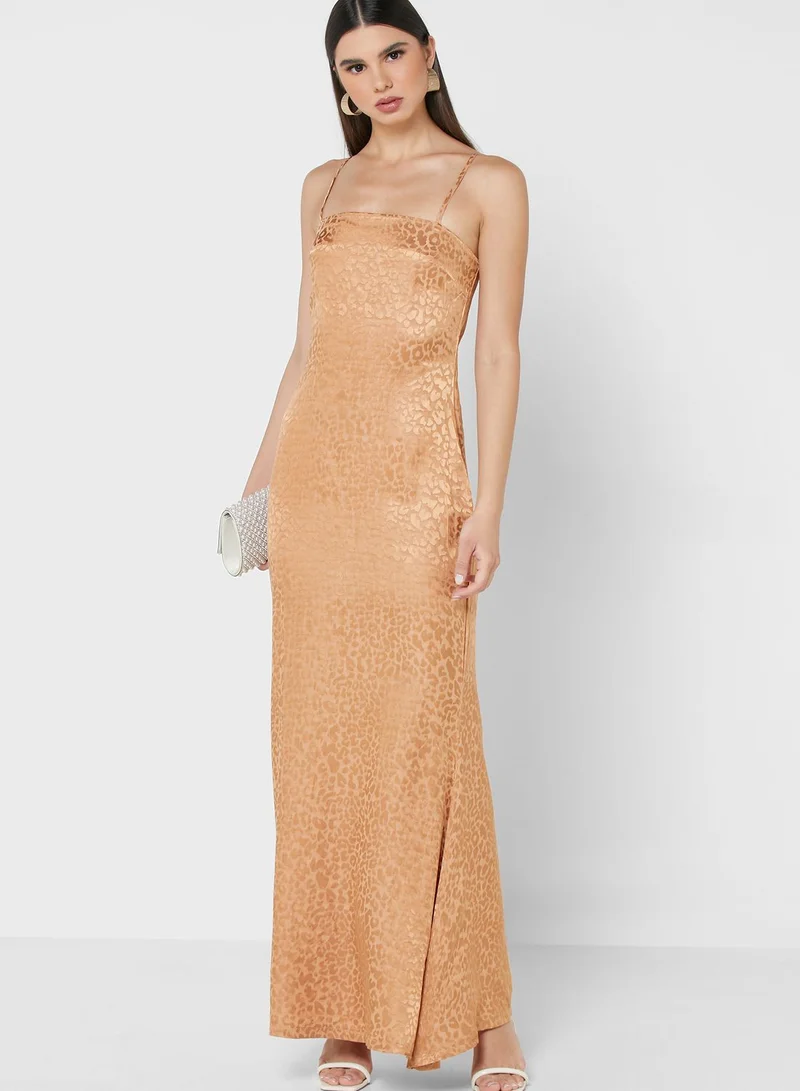 Club L London Square Neck Jacquard Dress