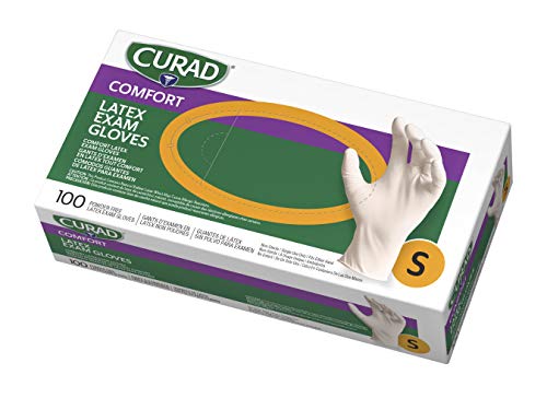 CURAD Comfort Disposable Medical Latex Gloves, Powder-Free, Textured, Premium Quality for Healthcare Professionals, Size Small, Box of 100 - Image 5