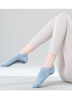 Autumn and Winter Women's Yoga Socks, Short Glue Non-slip Pilates Sports Socks - Blue