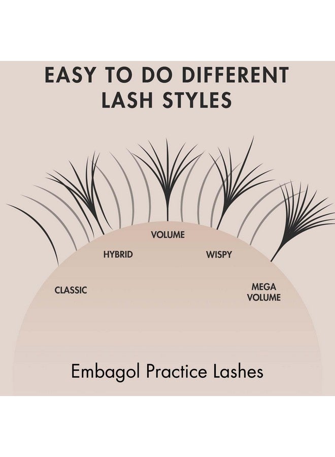 Embagol 100 Pairs Practice Lashes Kit For Eyelash Extensions Training Strips Training Lashes For Lash Mannequin Head Lash Extension Supplies Beginner Friendly - Image 2