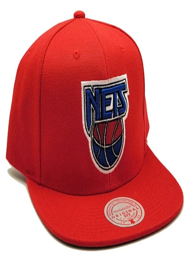 Mitchell & Ness Brooklyn Nets New Retro Red Blue Era Snapback Hat Cap - Image 4