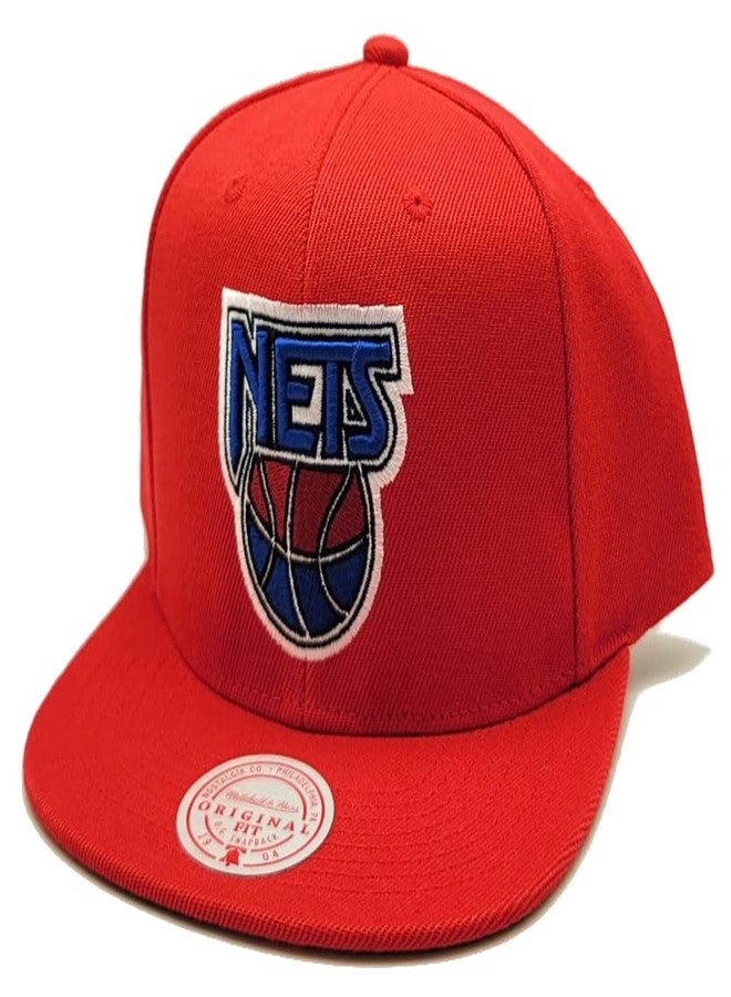 Mitchell & Ness Brooklyn Nets New Retro Red Blue Era Snapback Hat Cap - Image 2