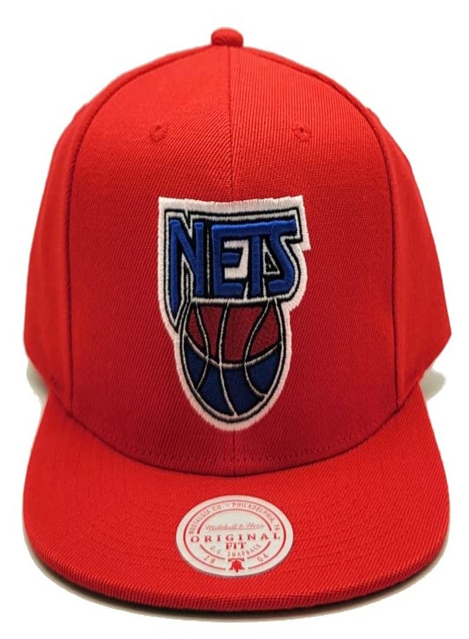 Mitchell & Ness Brooklyn Nets New Retro Red Blue Era Snapback Hat Cap - Image 3