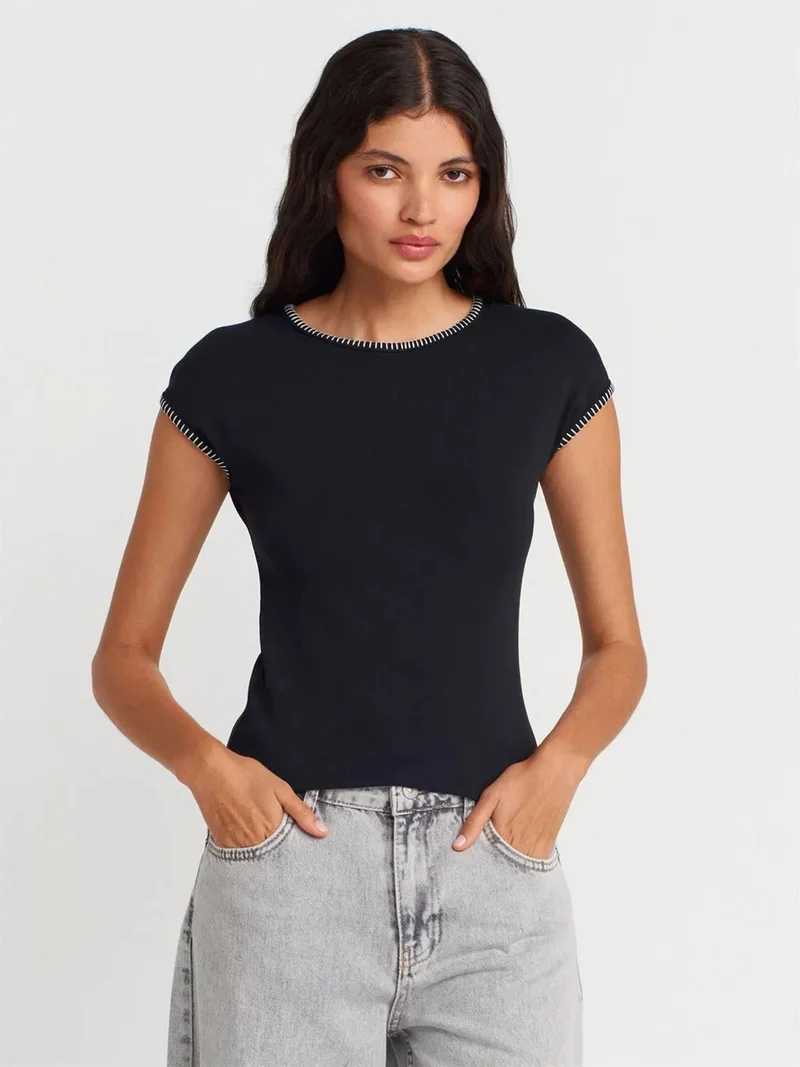 ديلفين DILVIN Slim Fit Cotton Jersey Crew Neck T-Shirt