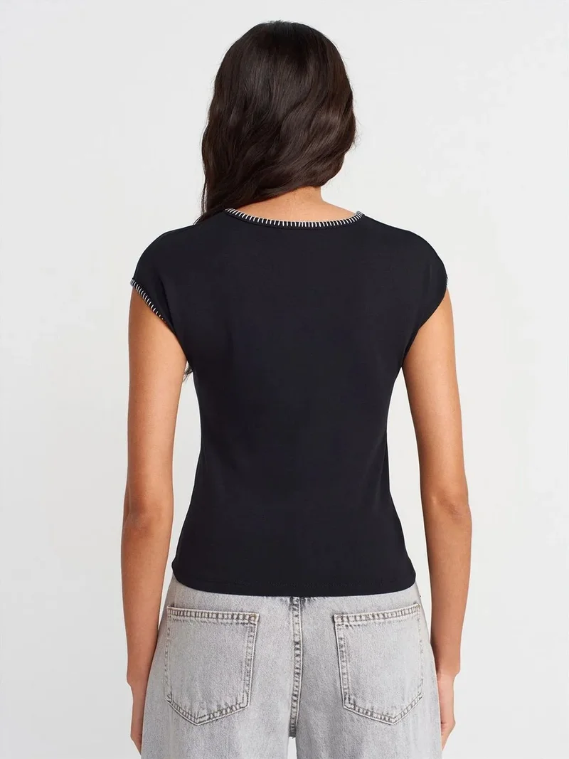 ديلفين DILVIN Slim Fit Cotton Jersey Crew Neck T-Shirt