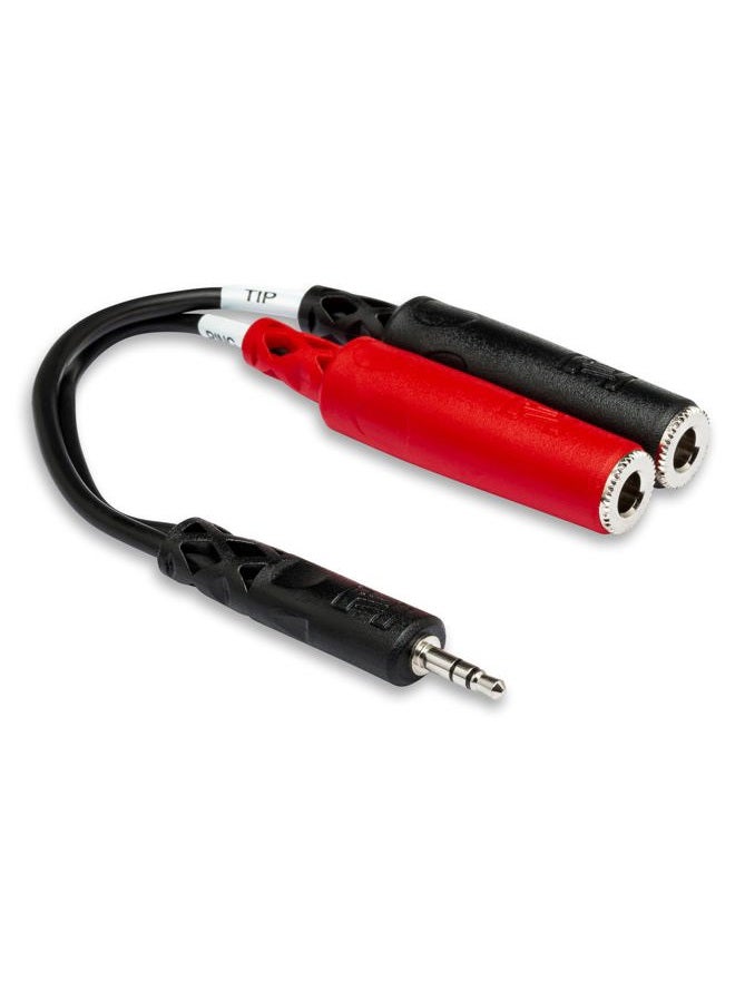 Hosa كابل YMP-137 3.5 مم TRS إلى مزدوج 1/4" TSF ستيريو - Image 1