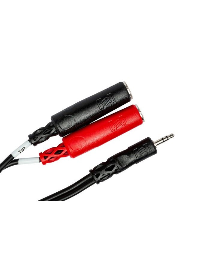 Hosa كابل YMP-137 3.5 مم TRS إلى مزدوج 1/4" TSF ستيريو - Image 4