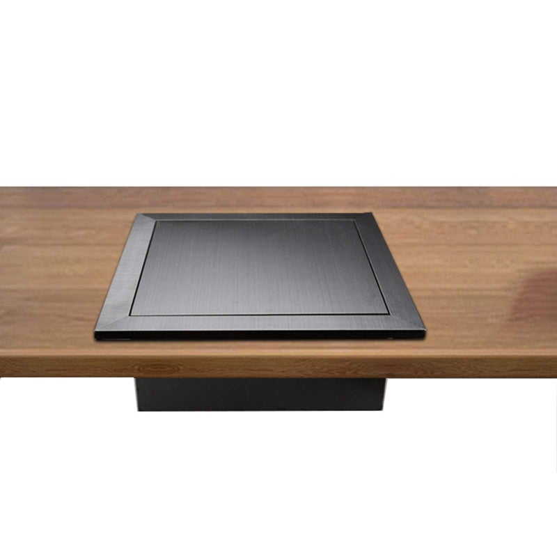 AEGIFT غطاء فتحة القمامة والمخلفات المربع مدمج في السطح 304 من الفولاذ المقاوم للصدأ غطاء رفرف متوازن سطح مصقول فتحة القمامة غطاء سلة المهملات المتأرجحة