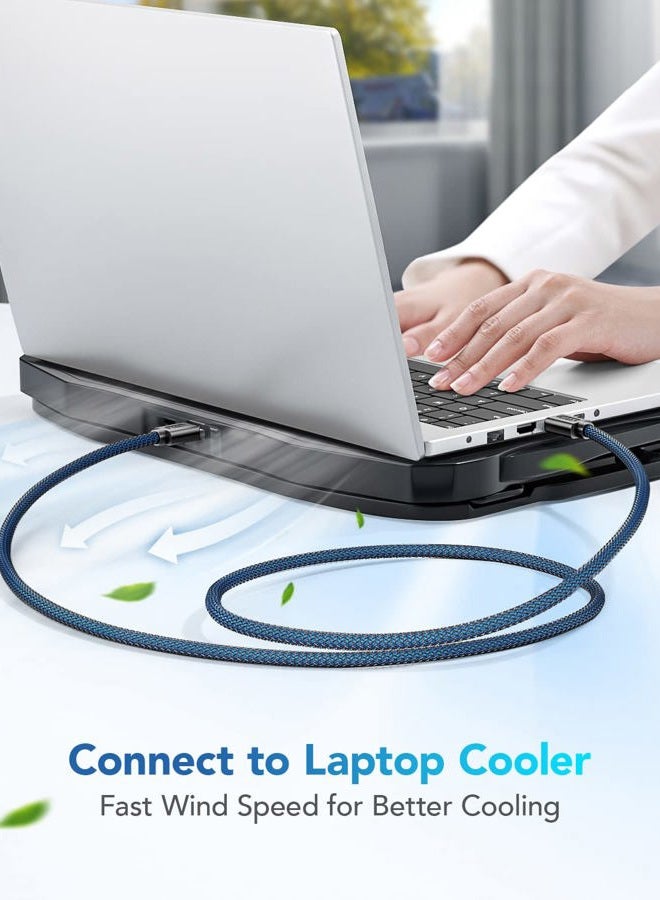 ANDTOBO كابل USB 3.0 A إلى A، 3.3 قدم، كابل مزدوج الطرف USB متوافق مع صناديق الأقراص الصلبة، مشغل DVD، كمبيوتر محمول، مبرد - أزرق - Image 5