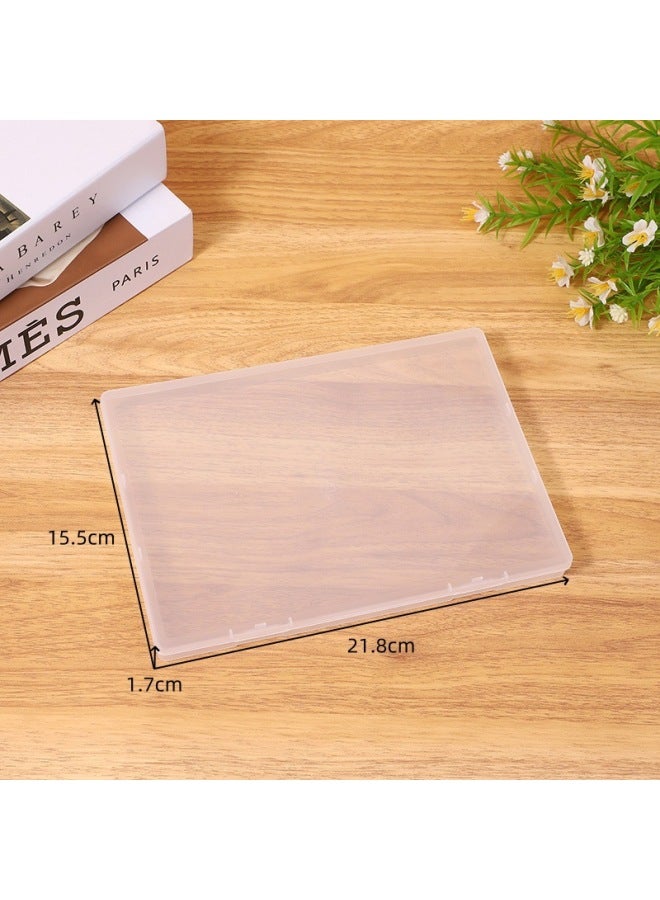 Pp Large Flat Box Transparent Plastic Box Stationery Electronic Parts Packaging Box Flip Portable elry Nail Box