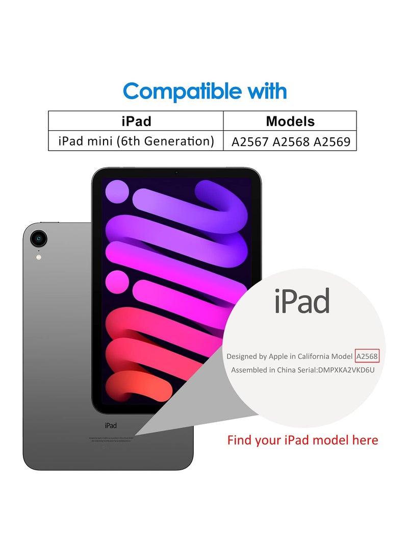 جي تيك واقي شاشة متوافق مع iPad mini 6 (8.3 بوصة، موديل 2021، الجيل السادس)، طبقة من الزجاج المقوى، عبوتان - Image 2