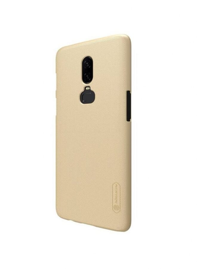 Nillkin Super Frosted Shield Hard Pc Back Case Cover For Oneplus 6 Gold - Image 3