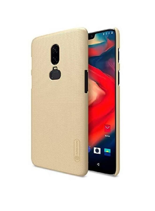 Nillkin Super Frosted Shield Hard Pc Back Case Cover For Oneplus 6 Gold - Image 2