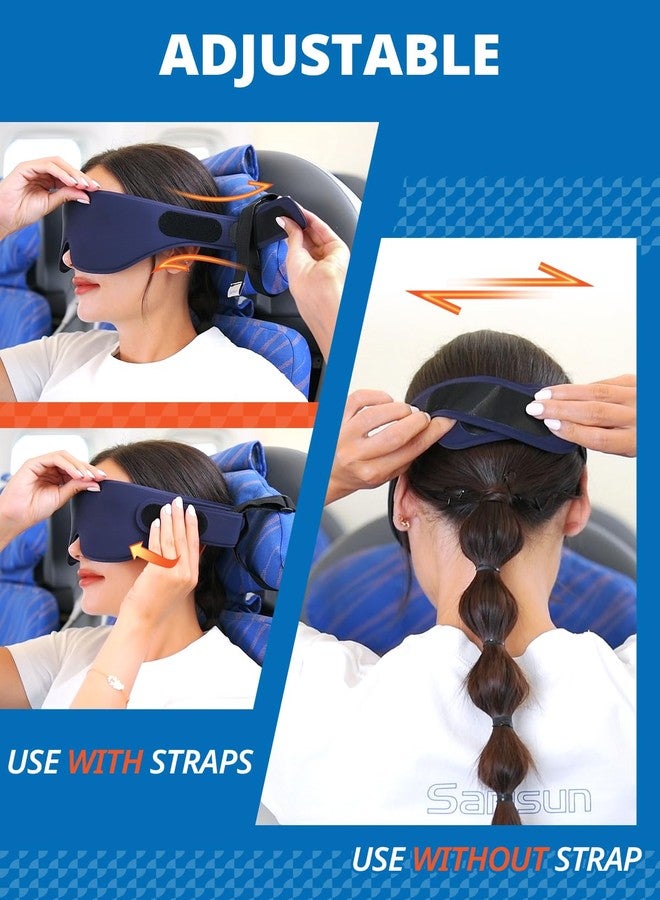 SARISUN Airplane Head Strap 3D Eye Mask, Travel Pillow Alternative for Long Flight, 360° Support Sleep Head Hold, Stop Bobblehead, Ultra-Compact Lightweight Travel Essentials, Black - Image 5