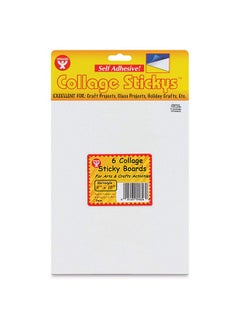 Hygloss Products Collage Sticky Boards Selfadhesive Messfree Fun Activity For Kids Great For Classroom & School Projects Arts & Crafts & More 8"X10" Rectangle 6 Pack  - Image 1