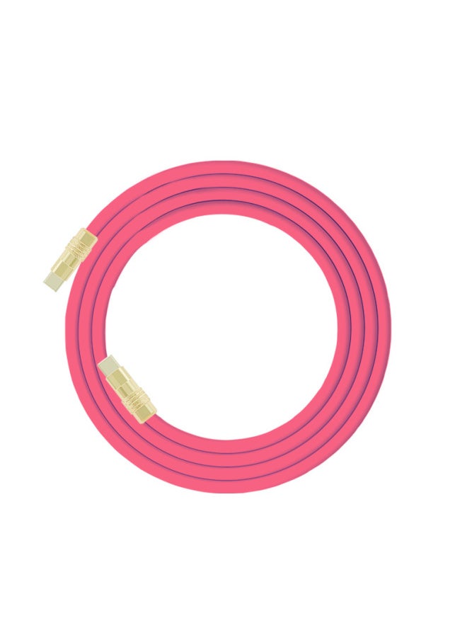 Generic - Golden Aluminum Shell Soft Silicone Data Cable For Iphone16PD Fast Charge Double Head Type-C For Huawei Mate60-Color:2 M USB To For Iphone 12W-Model:Silicone Lavender Purple Gold Aluminum Shell - Image 1