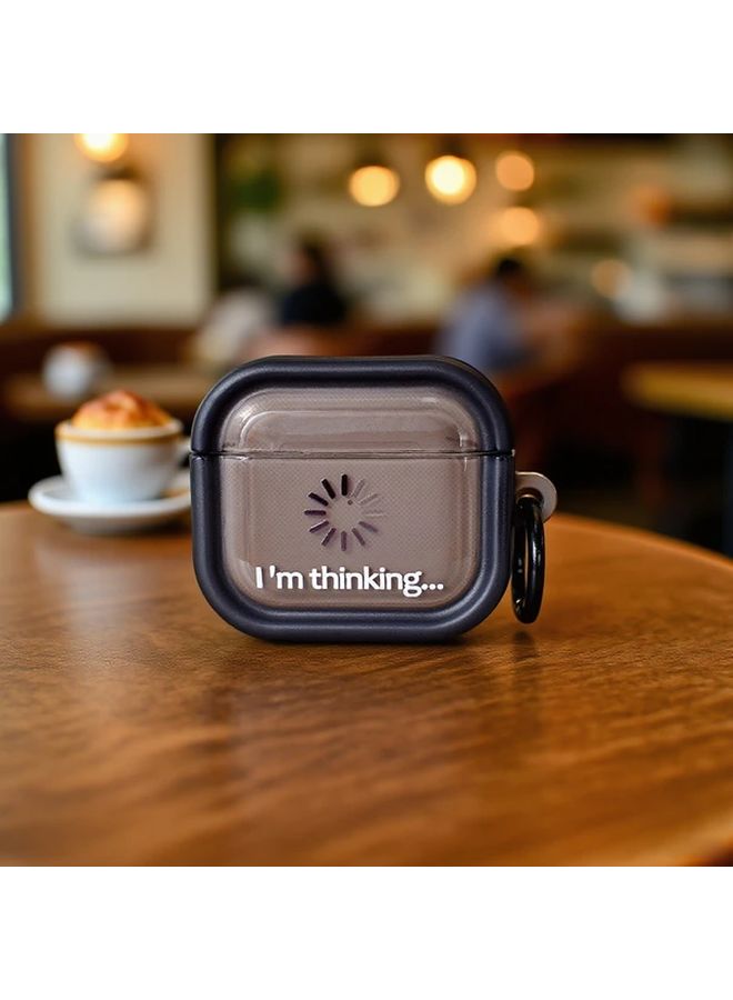 حافظة AirPods 4 بساعة رمل دوارة بتصميم كارتوني مينيماليستي وإطار ثلاثي الأبعاد - Image 2